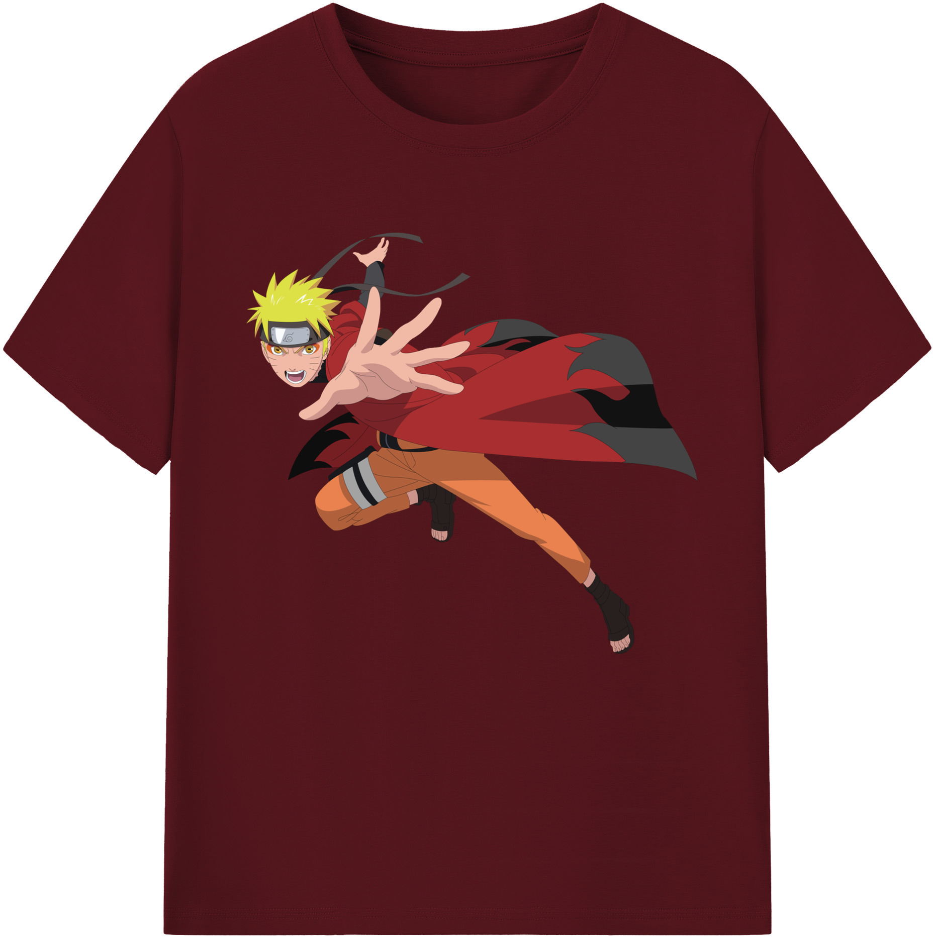 （画像用） NARUTO -ナルト- うずまき ナルト Uzumaki Naruto 綿100％半袖Tシャツ（フロントプリント）